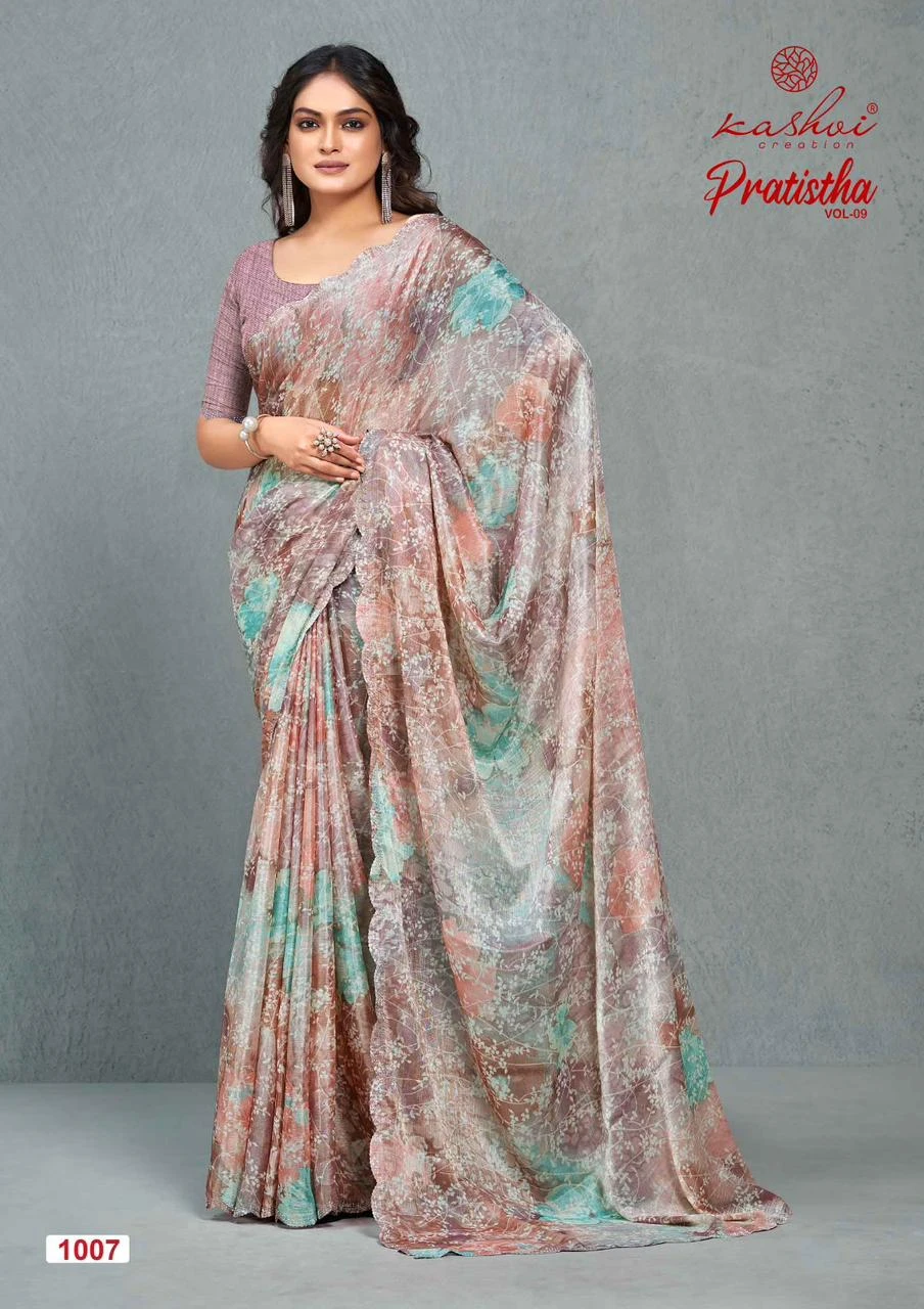 Kashvi Creation Pratistha Vol 9 Brasso Wholesale Sarees Catalog — Wholesale Sarees, Kashvi Creation wholesale from Surat - Gallery Image 2